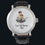 Love You Forever, Dad -  Men's Value  Watch<br><div class="desc">Capture the timeless bond between father and child with this touching design, “Love You Forever, Dad.” This emotional illustration shows a heartfelt moment of a dad lovingly holding his child close — symbolizing warmth, safety, and unconditional love. Rendered in a cartoon-realistic style with soft colours and clean lines, this artwork...</div>