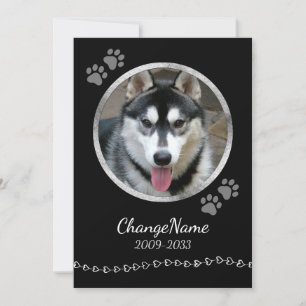 Love You Forever Dog Memorial Black Keepsaké Carte