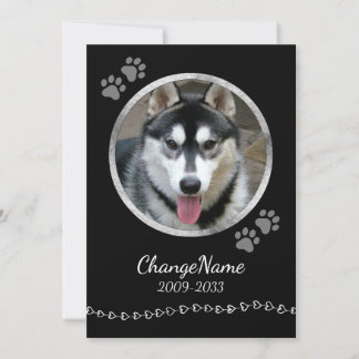 Love You Forever Dog Memorial Black Keepsaké Carte