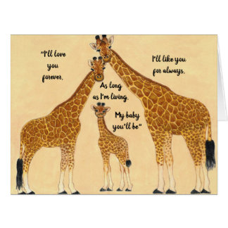 Love You Forever Giraffe Famille