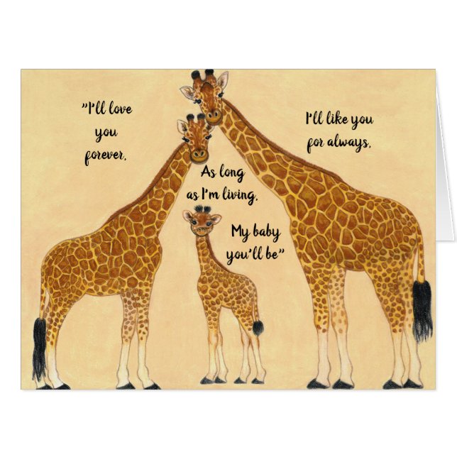 Love You Forever Giraffe Famille (Devant horizontal)
