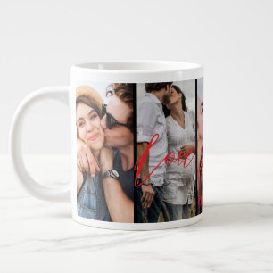 Love You Forever Vertical Photo Collage Custom  Large Coffee Mug