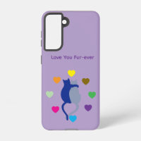 Love You Fur-ever Cat Galaxy Case – Purple