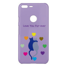 Love You Fur-ever Cat Phone Case – Purple