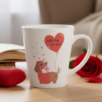 Love You Fur-Ever Cute Dachshund Dog Red Heart