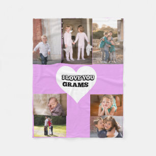 Love You Grams Inside A Heart Fleece 7 photos Blanket