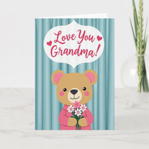 Love You Grandma Bear Card