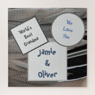 Love You Grandma Beautiful Duck Feathers Jigsaw Puzzle