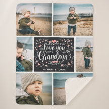 Love You Grandma Custom 6 Photo Collage