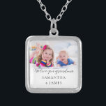 Love You Grandma Custom Photo Names Silver Plated Necklace<br><div class="desc">Love You Grandma Custom Photo Names. Make nana feel truly special this Christmas with this fully customisable design! Choose your favourite photo to replace the sample picture. Changes to colours of text can be made to better suit your photo if necessary via the customize further option.</div>