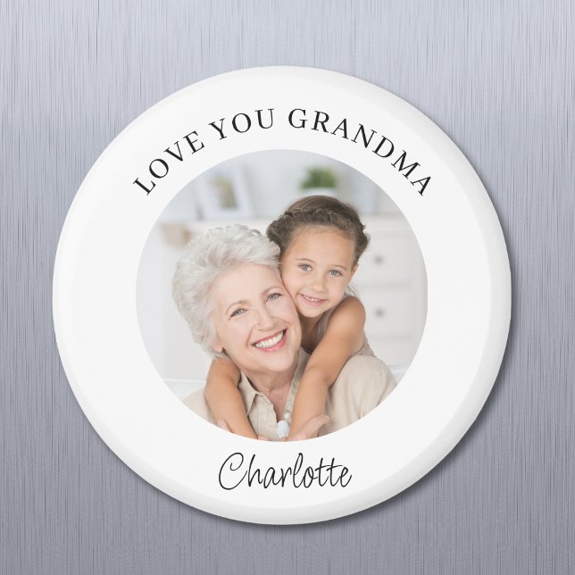 Love You Grandma Keepsake Photo Magnet (Creator Uploaded)