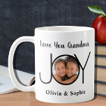 Love You Grandma Personalized Photo Coffee Mug<br><div class="desc">Add your photo and name to this modern mug for grandmothers,  featuring the words,  'Love you Grandma"
Makes a perfect keepsake gift.</div>