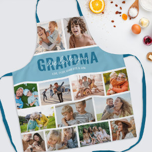 Love You Grandma Photo Collage Blue Apron