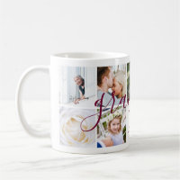 Love You Grandma | Photo Gift Calligraphy Burgundy