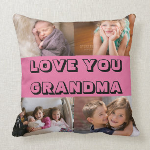 Love You Grandma Throw Pillow