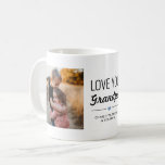 Love You Grandpa Birthday Custom Photo Coffee Mug<br><div class="desc">Modern love you grandpa photo mug. Easily personalize this custom mug with your photos to create a unique photo gift for your grandfather.</div>