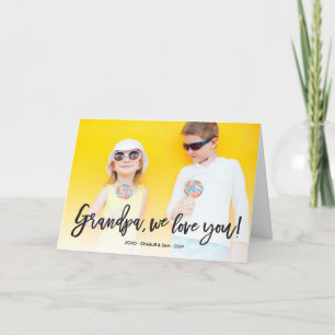 Love You, Grandpa Father's Day Photo Greeting Card