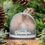 Love You Grandpa Modern Elegant Script 2 Photo Snowglobe<br><div class="desc">This custom photo snow globe for Grandpa makes a heartfelt and memorable gift for Father's Day, Grandpa's birthday, holidays, or any special occasion. The personalized snow globe features two cherished photos—one on each side—allowing you to showcase beloved memories and create a truly meaningful keepsake. The design includes the warm and...</div>
