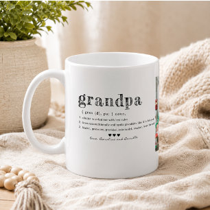 Love You Grandpa Mug Two Photo Handwritten Coffee