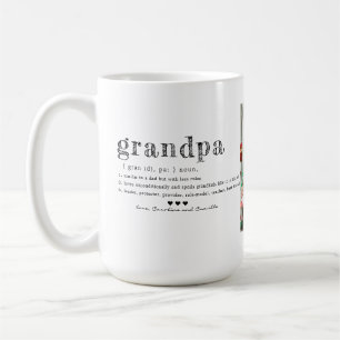 Love You Grandpa Mug  Two Photo Handwritten Coffee