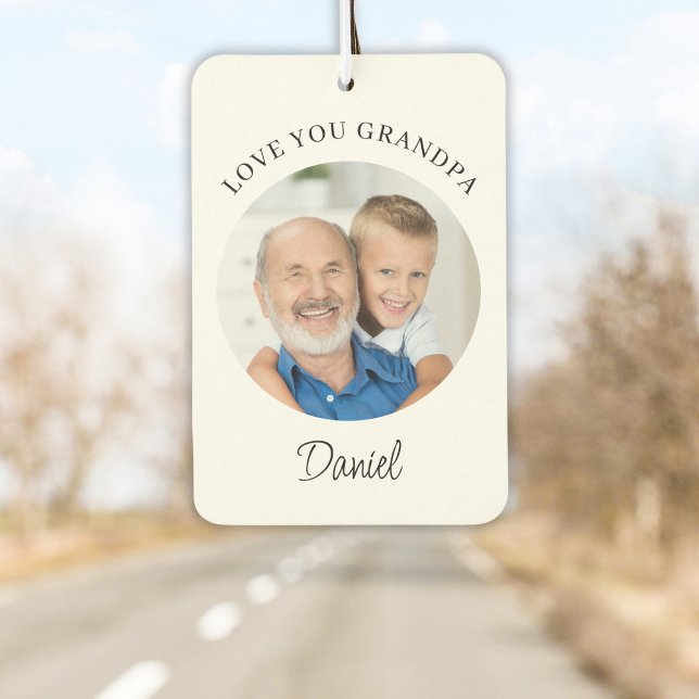 Love You Grandpa Photo Air Freshener (Creator Uploaded)
