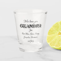 Love You Grandpa Script Custom Family Names Cute