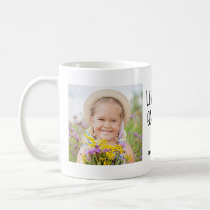 Love You Grandpa   Two Photo Handwritten Text Coffee Mug