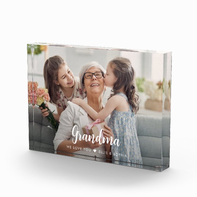 Love You Great Grandma Modern Script Photo Block (Right)