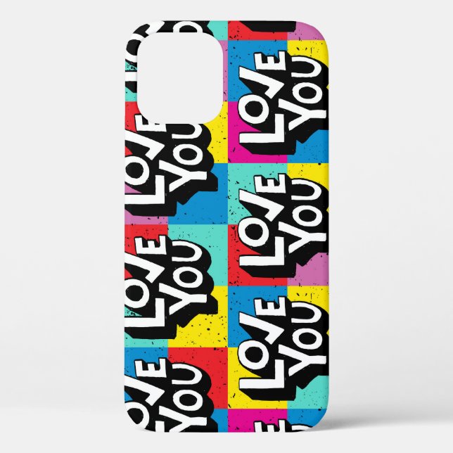 Love You: Hand Lettering Valentine Case-Mate iPhone Case (Back)