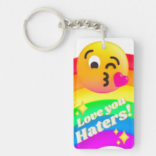 love you haters keychain