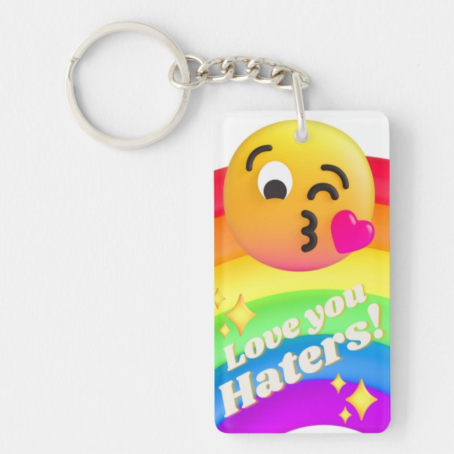 love you haters keychain (Front)