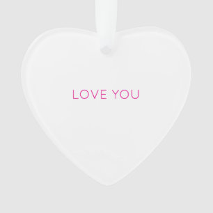 LOVE YOU Heart Modern Typography  Ornament