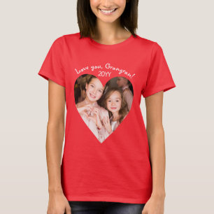 Love You Heart Photo Frame Cute T-Shirt