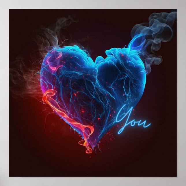 Love You Heart Poster (Front)