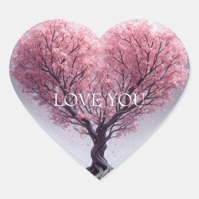  Love You Heart Sticker (Front)