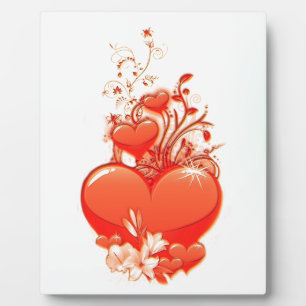 Love you heart valentine romantic love plaque