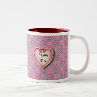 Love You Hearts Two-Tone Coffee Mug