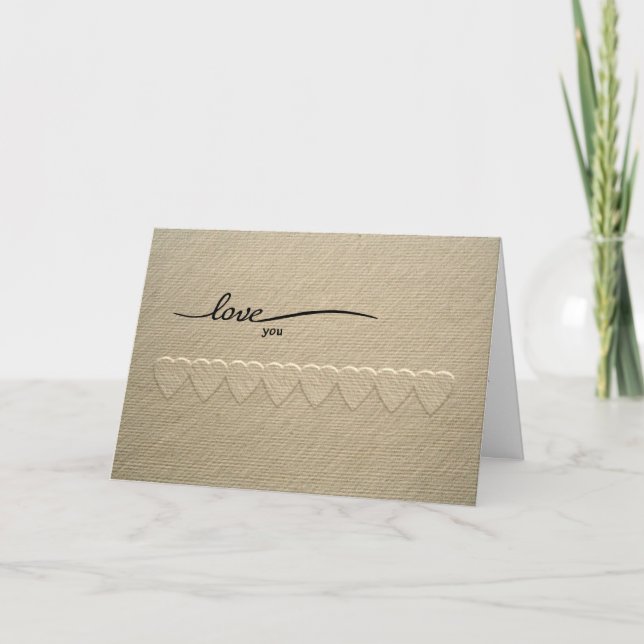 Love you hearts Valentines Day Holiday Card (Front)