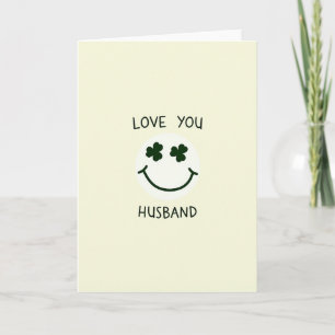 Love You Husband Smiling Card