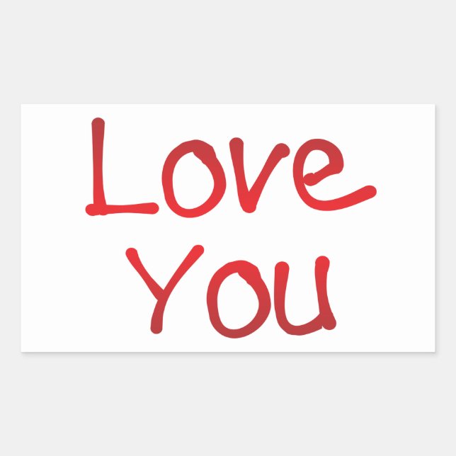 Love you lettering sticker (Front)
