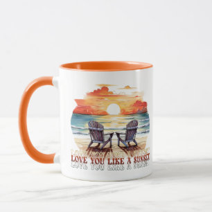 Love You Like A Sunset Colour Accent Mug