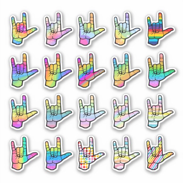 Love You Loudly – ASL Sticker for Every Heart (Front)