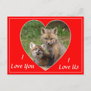 Love You, Love Us Valentine Postcard
