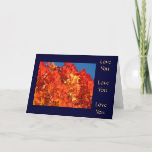 Love You Love You Love You Autumn Greeting Cards