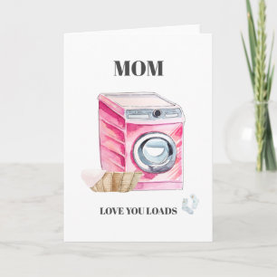 Love You Loves   Funny Lave-linge carte de fête de