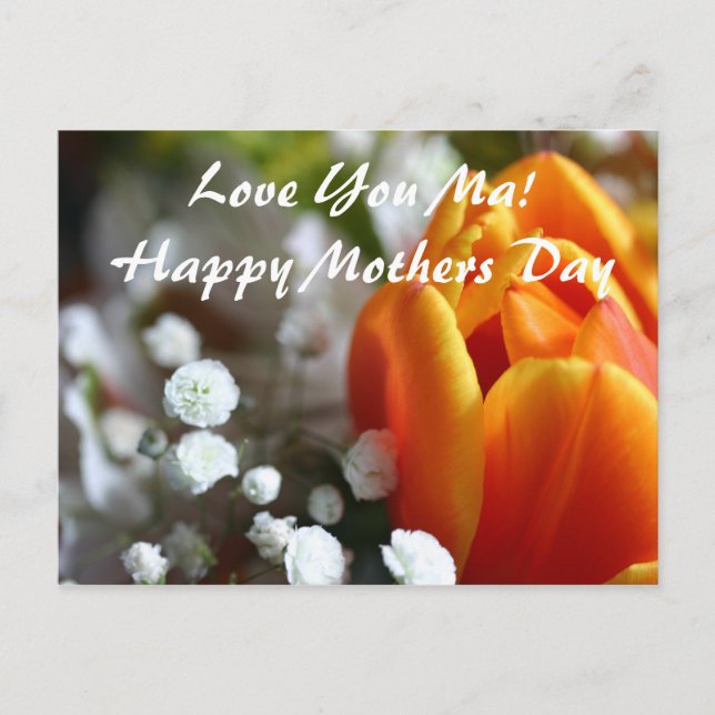 Love You Ma!Happy Mothers Day Postcard (Front)