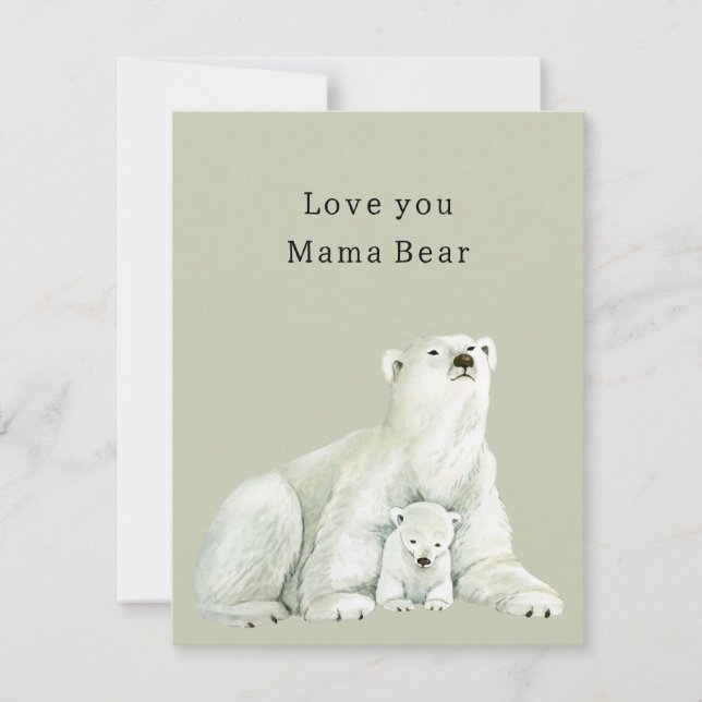 Love you mama bear  card (Front)