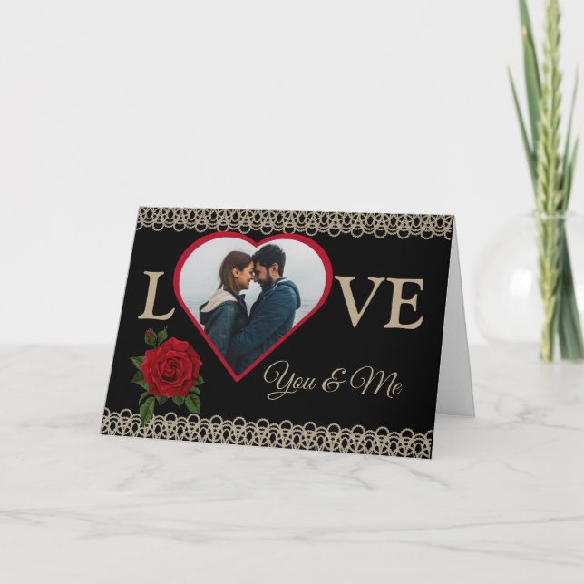 Love You & Me Greeting Card (Front)