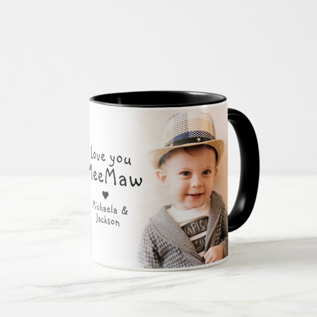 Love You MeeMaw/Memaw/Mimaw/MaMaw/Other 2-Photo Mug (Front Right)