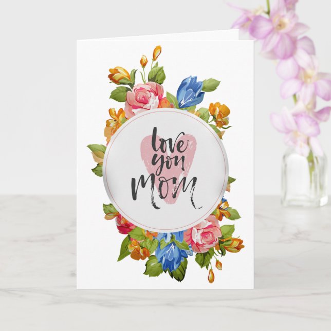 Love You Mom Card (Orchid)